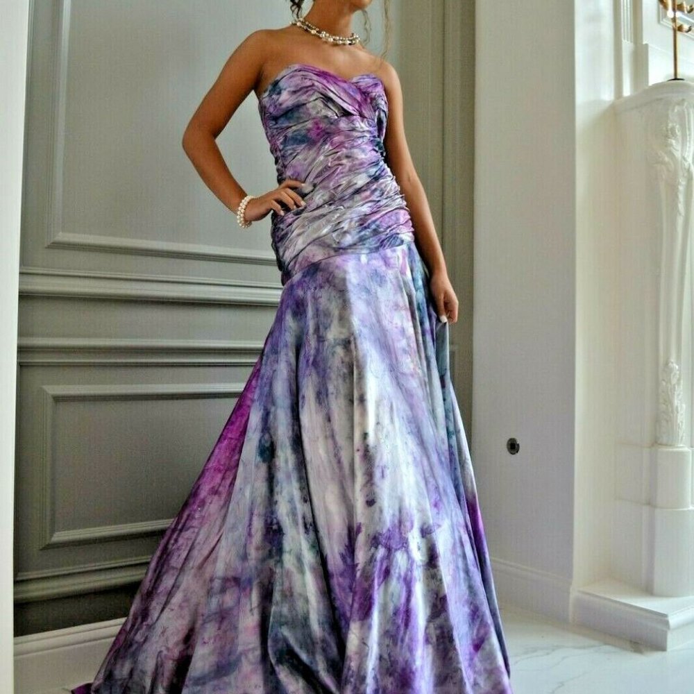 NEW Silk Wedding gown ivory silver white pink purple small medium dyed 4 6 8 10